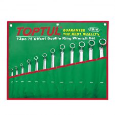 Toptul 12Pcs 75 Offset Double Ring Wrench Set