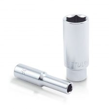 Toptul 1/4 x 11 mm 6 pt. DR. Deep Socket Satin Chrom