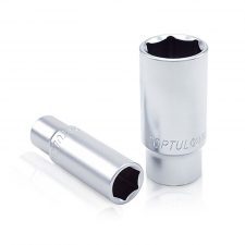 Toptul 3/8 x 11 mm L=63mm 6 pt. DR. Deep Socket Satin Chrom