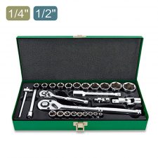 Toptul 27PCS 1/4 & 1/2 DR. 6PT Socket Set