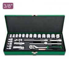 Toptul 25 Pcs 3/8 Dr 6Pt Socket Set