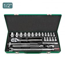 Toptul 24Pcs Socket Set Mirror Stamping Metal Box