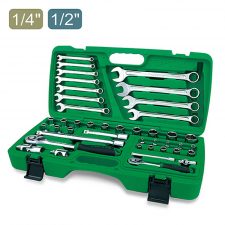 Toptul 42 Pcs Professinal Grade 1/4 & 1/2 DR.Flank Socket