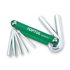 Toptul 2.5 ,3 ,4 ,5 ,6 ,8 ,10mm 7 In 1 Flodble Hex Key Wrench