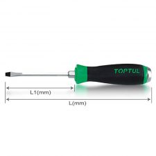 Toptul 1.2 x 8 x 175 L1 mm Go Through Slotted Impact Screwdrivers