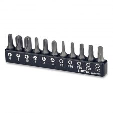 Toptul 11 Pcs 1/4 (H) Screwdriver Bit set