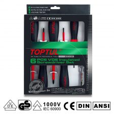 Toptul 6PCS VDE Insuated Screwdriver Set 3x75 4x100 5x125