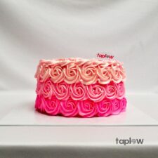 Pink Rosette Cake