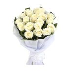 Small white rose bouquet thumbnail