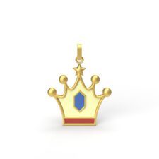 Prince Crown pendant 1.2 - 18KT Solid Gold