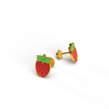 Strawberry Earrings 1.20g - 18KT Solid Gold