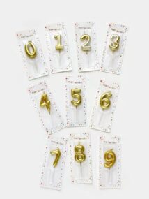 Number Candle Gold