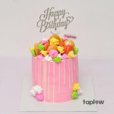 Pastel Macaron Drip Cake - 2 Kg