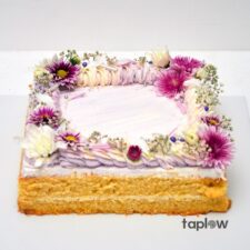 Pair of small Winnie-the-Pooh plush toys held by model