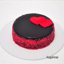Heart Choco Sprinkle Cake - Eggless