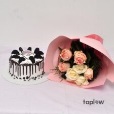 Gateau Cake & Flower Gift Set