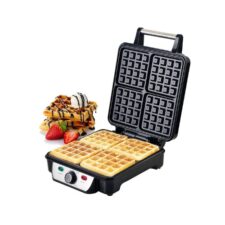 GEEPAS GWM5417 4 - Slice Non - Stick Electric Belgian Waffle Maker