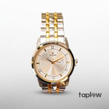 Titan Metal Silver Analog Watch For Men