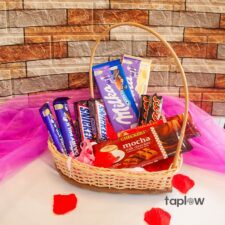 Heartfelt Chocolate Cane Basket