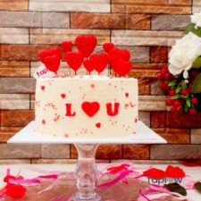 Red Heart Toppers Cake - 1 Kg