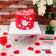 Little White Hearts Cake