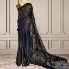 Dark Brown Color Batik Saree