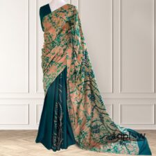 Peach Color Batik Saree