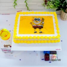 SpongeBob Edible Print Cake - 1.5 Kg