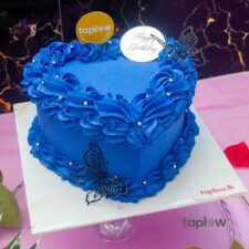 Blue Royal Heart Cake - 1 Kg