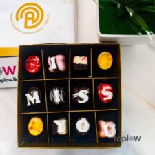 Miss You Letters Pralines Chocolate Collection 12 Pcs