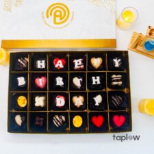 Happy Birthday Letters Pralines Chocolate 24 Pcs