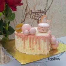 Pink Glaze Heart Cake - 1 Kg