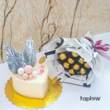 Shining Love – Cake & Bouquet Set