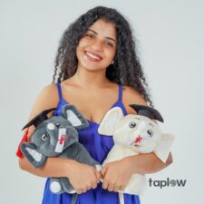 Graduation Black Dumbo Elephant Plush