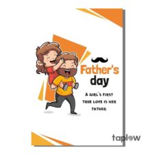 Her Heart Belongs to Dad Greeting Card