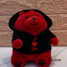 Winter Red Bear – Black Tee