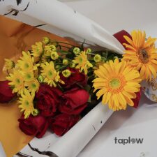 Crimson & Gold Harmony Bouquet