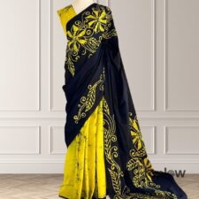 Lemon Noir Batik Saree