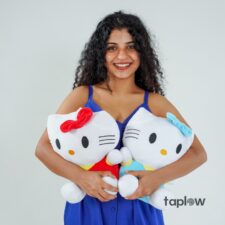 Chocolate birthday cake decorated with chocolate rolls and cherries