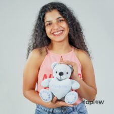 Black forest style cake topped with whipped cream and cherries