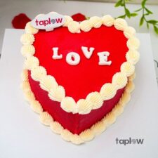 Passionate Red Heart Cake
