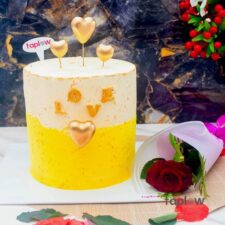 Golden Love & Rose Gift Set