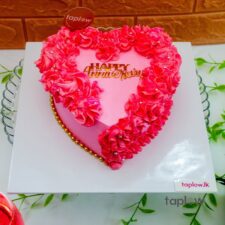 Happy Anniversary Heart Cake