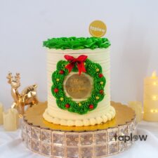 Golden Wreath Christmas Cake - 1 Kg