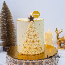 Golden Christmas Tree Cake - 1 Kg