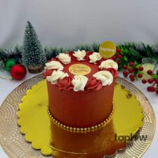 Merry Red Ribbon Cake - 1 Kg