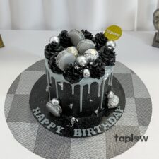 Midnight Silver Luxe Cake - 1.5 Kg